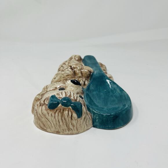 Vintage Anthropomorphic Spoon Rest Poodle Face Kitsch Hobbyist Handpainted 70s - Picture 4 of 7